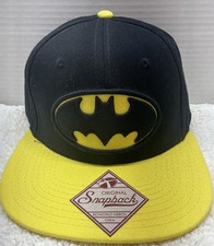 DC Comics Batman Baseball Cap Black/Yellow Snapback Property of Gotham City