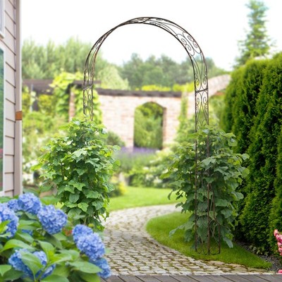 Metall Deko Garten Rosenbogen Laube Rankgitter für Hochzeit 120Lx30Bx226Hcm