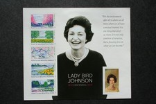 Lady Bird Johnson mint sheet, USPS, 2012, MNH, Scott #4716