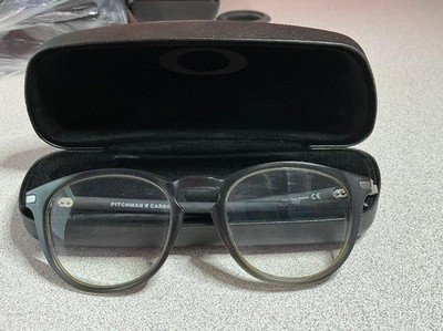 Oakley Pitchman R Carbon OX8149 Satin Grey Smoke 50-19 Eyeglass Frames & Case
