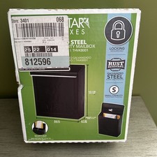 Gibraltar Mailboxes Townhouse Classic Galvanized Steel Wall Mount Black Mailbox