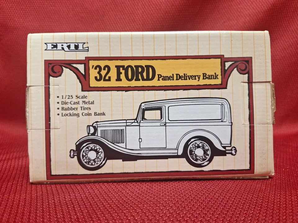 MINT Ertl Anheuser Busch 1932 Ford Panel Delivery Bank Truck Diecast Metal 1/25 - Image 3 of 4