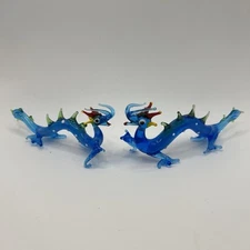 Vintage Chinese Dragon Hand Blown Colorf Glass Art Figurine Asian Home Ornament