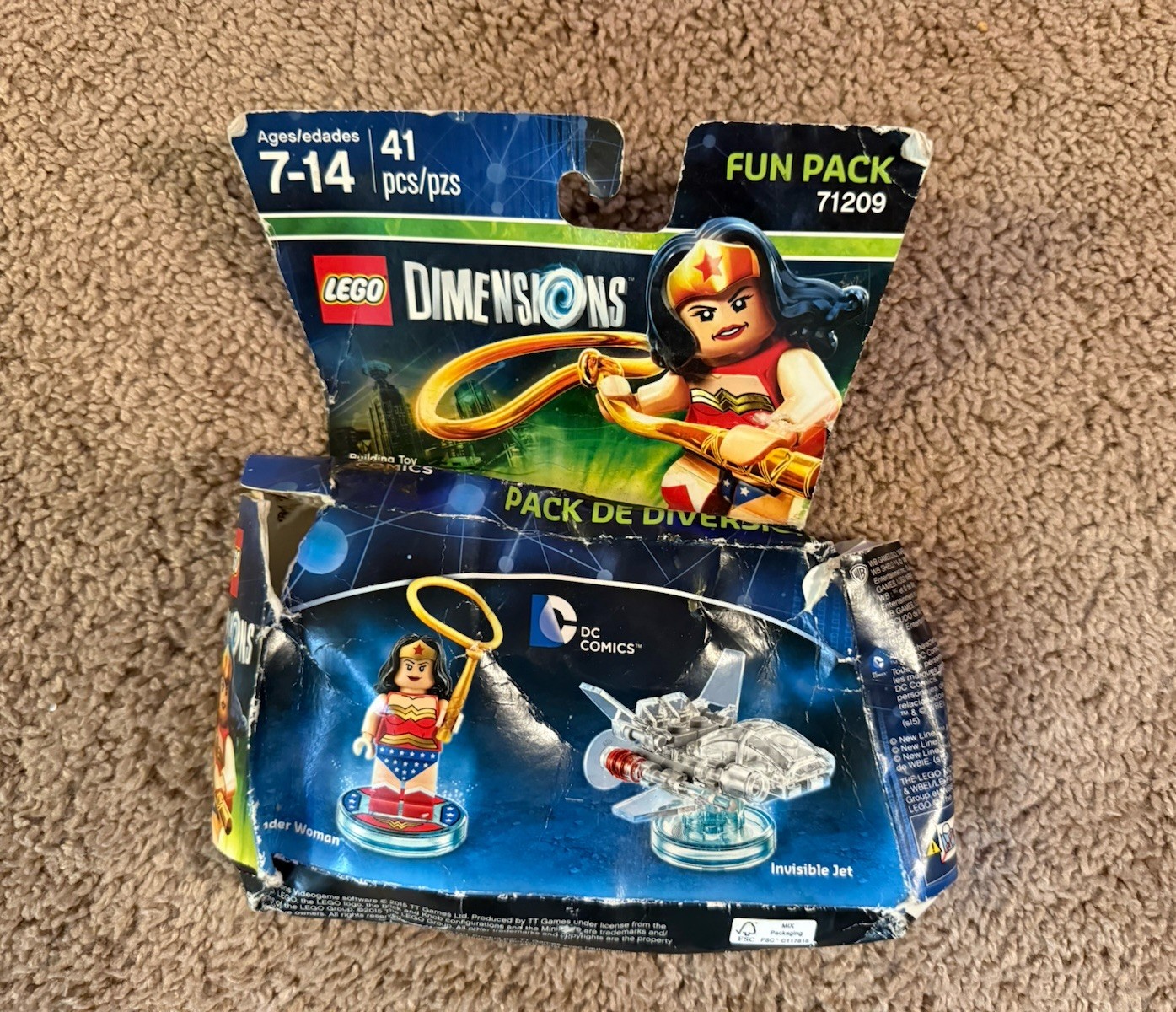 LEGO Dimensions DC Comics Wonder Woman Invisible Jet 71209 Sealed Damaged Box
