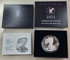 2021-W American Silver Eagle Proof Type 2 Dollar $1 Box COA US Mint 21EAN OGP