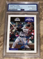 2004 Donruss Team Heroes Larry Walker #132 Signed Autographed Card PSA