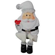 1340 - 6" White Santa Shelf Sitter - Set of Two Pod 2-62 