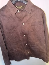 louis vuitton brown monogram embossed overshi...