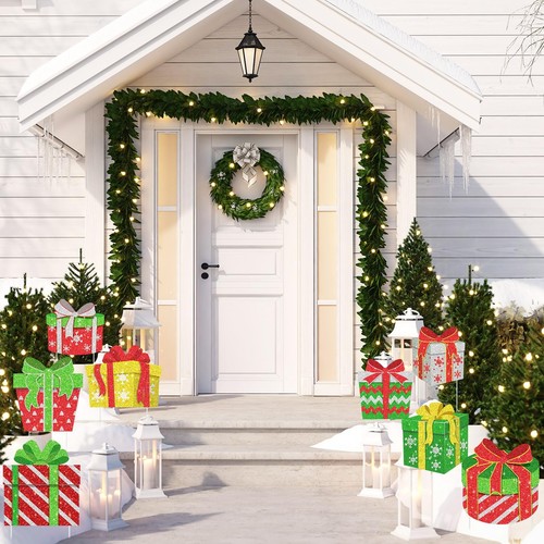 12Pcs Christmas Decoration Outdoor Yard Sign with Stakes Xmas Lawn Sign Box S... - Picture 5 of 7