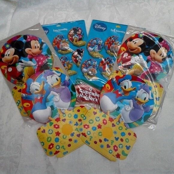 Disney Mickey Mouse Clubhouse Paquete Fácil Montaje de 6 Porta Cupcakes NUEVO Foto 2 de 4