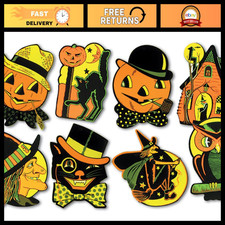 Halloween Cutouts - 8.5"x9.25" - 8 Decorative Wall Hangings - Party Supplies