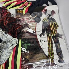 SPIRIT Trick or Treat Clown Childs Glow In The Dark Costume Size S 6-8