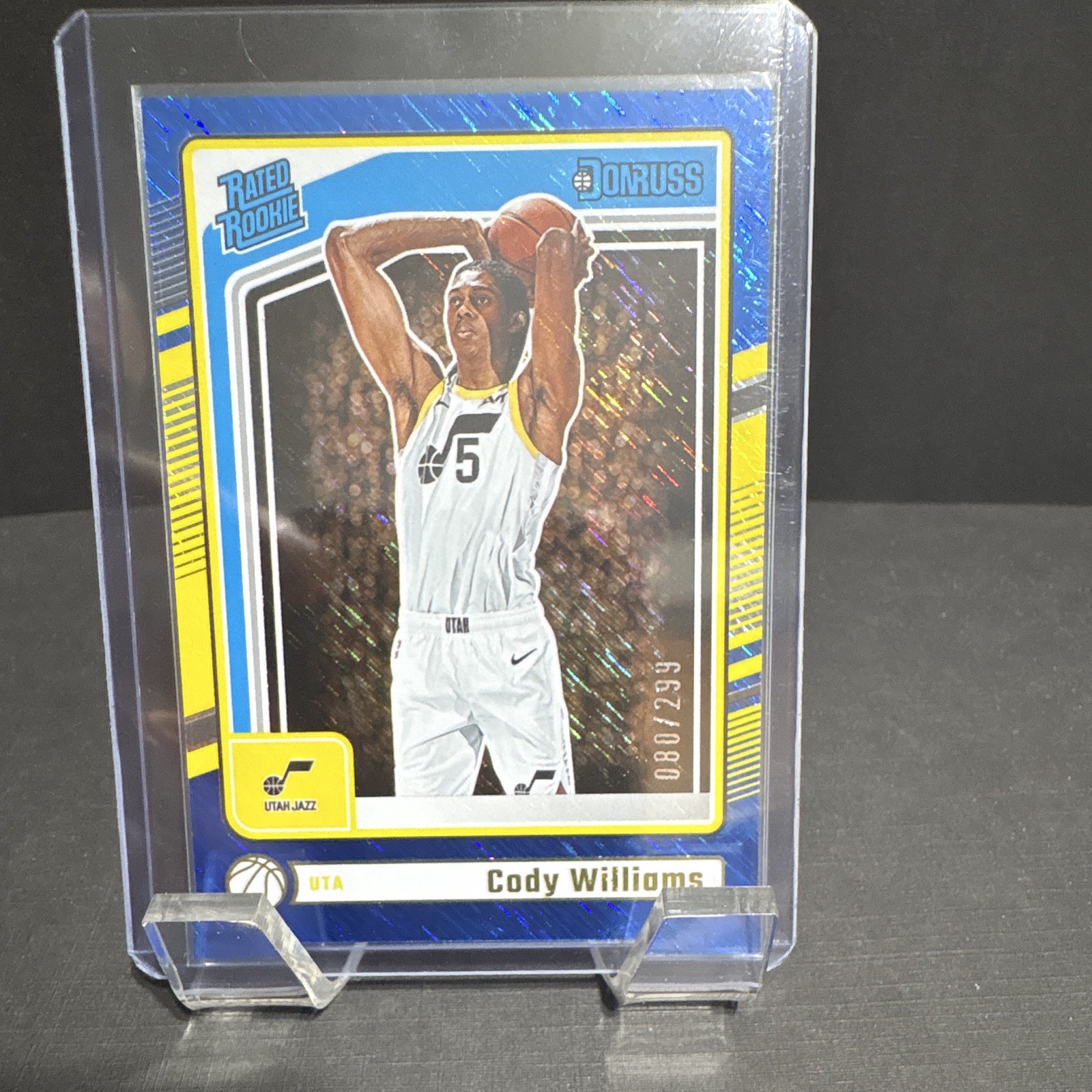 Panini Donruss 2024-25 Cody Williams Utah Jazz #230 Rated Rookie Storm /299
