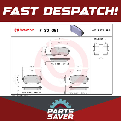 Brake Pads Set fits KIA CEED ED 1.4 Rear 06 to 12 G4FA Brembo 583021HA00 Quality