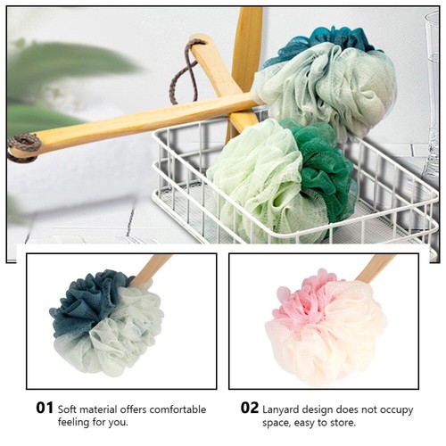 3pcs Bath Sponges Bathing Bathroom Spa Washing Shower Loofah Brush - Bild 3 von 12