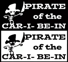 Pirate of the Car I Be In Two Pack Graphic Vinyl Decals Car Truck Window Van RV