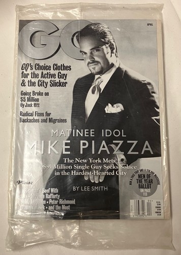 GQ Magazine Brand New Still In Bag - April 1999 - Mike Piazza Cover