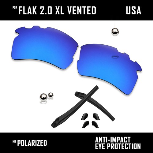 Kits de repuesto de lentes y goma antiarañazos para Oakley Flak 2.0 XL ventilados OO9188 - Imagen 12 de 17