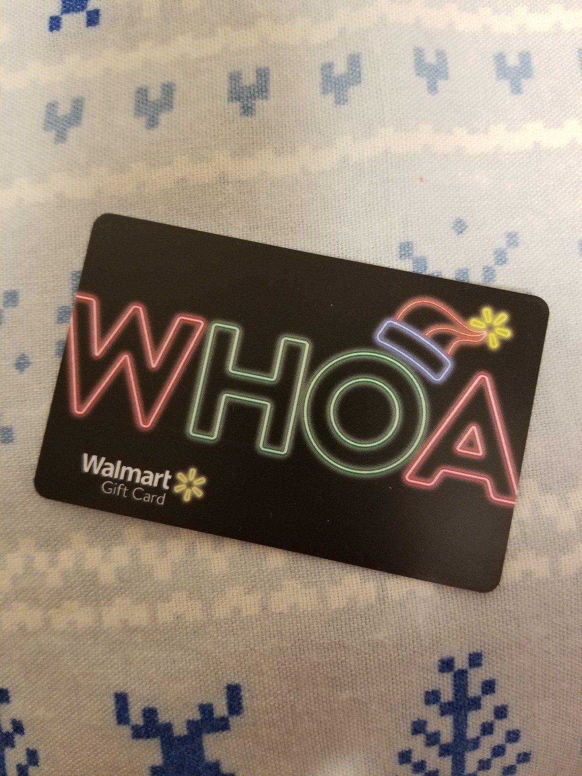 Walmart Christmas WHOA 2018 gift card
