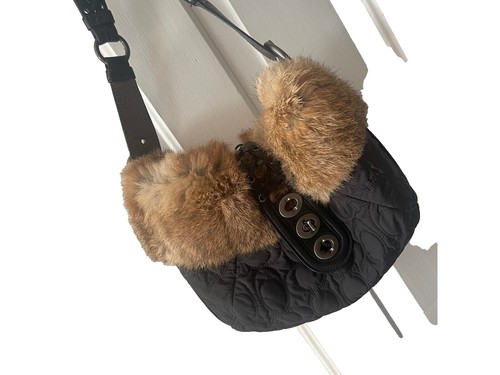 Vintage COACH Kiss Lock Flame Fur Bag 黒 Vintage COACH Kiss Lock Flame Fur Bag 黒