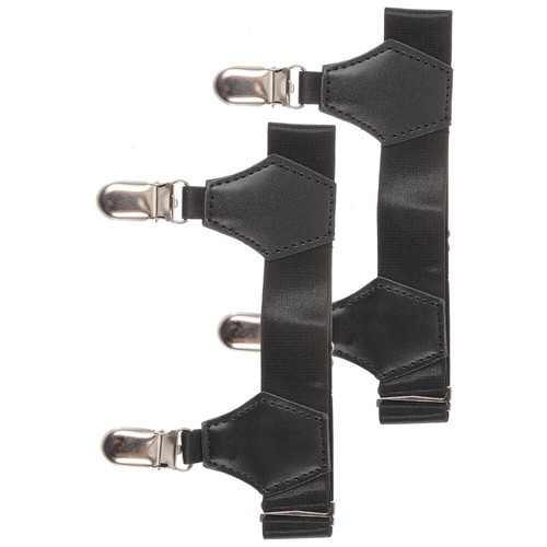 2pc Sock Clamp Fixed Keeper Non-Sock Clamp Adjustable Stay Garter Strap Mount - Picture 8 of 10