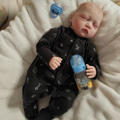 22" Realistic Reborn Baby Dolls Toddler Boy Doll Vinyl Silicone Newborn Gift - Picture 4 of 5