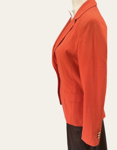 NWOT Zara Fully Tailored Blazer Notched Collar Single Button Closure Red Size S - Picture 6 of 8