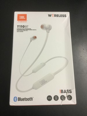 JBL T110BT TUNE110BT Wireless IN-EAR Headphones Pure Bass in White #8523 |  eBay