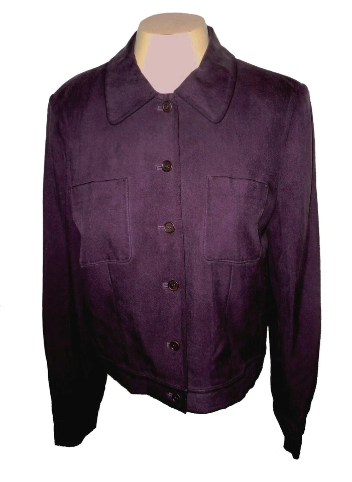 Jacket Talbots, Pure-Silk Purple  4 - Image 2 of 4