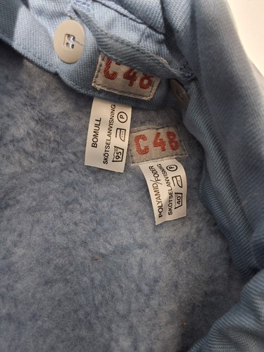 Swedish Cotton Blue Civil Defense Coat Size C48 NEW w/ Heavy Liner - Picture 4 of 5