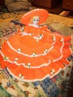 14-in Beautiful Orange Handcrafted Crocheted Dress Doll — photo 8