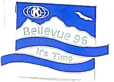 Kiwanis International City of Bellevue Washington 1996 "It's Time" Lapel Pin