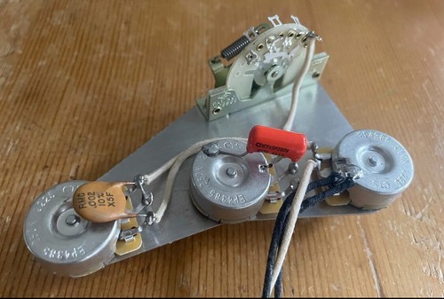 Fender Stratocaster PTB Passive Treble Bass Wiring Harness 250k CTS CRL 5 Way - Picture 5 of 6