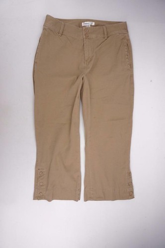 COLDWATER CREEK Stretch Dri Fit Casual Pants with Button Cuff Tan Womens 6 - Picture 2 of 12