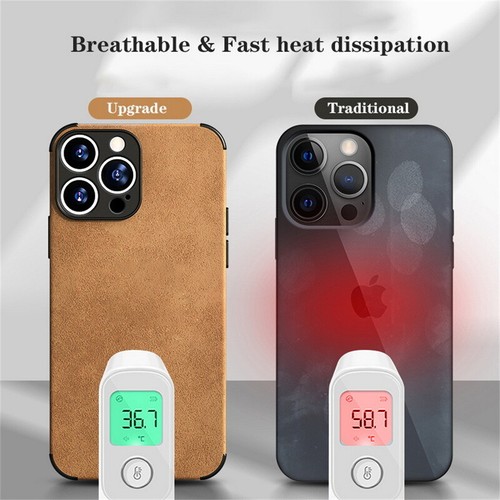 Funda a prueba de golpes para iPhone 16 Pro Max 15 14 13 12 11 piel de cordero cubierta suave - Imagen 6 de 18