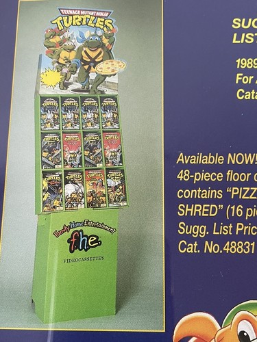 Vintage TMNT Video Store VHS Promo Ad Poster Marketing Display fhe, 9x12" - Picture 6 of 8