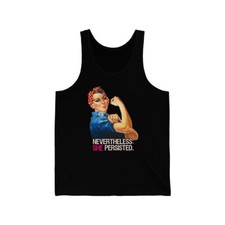 Camiseta sin mangas unisex Sin embargo She Persisted