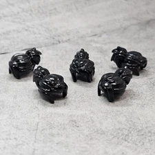 5pack Black Samurai Hair Blocks Accessories for Minifigures gt6bm26 Ponytail