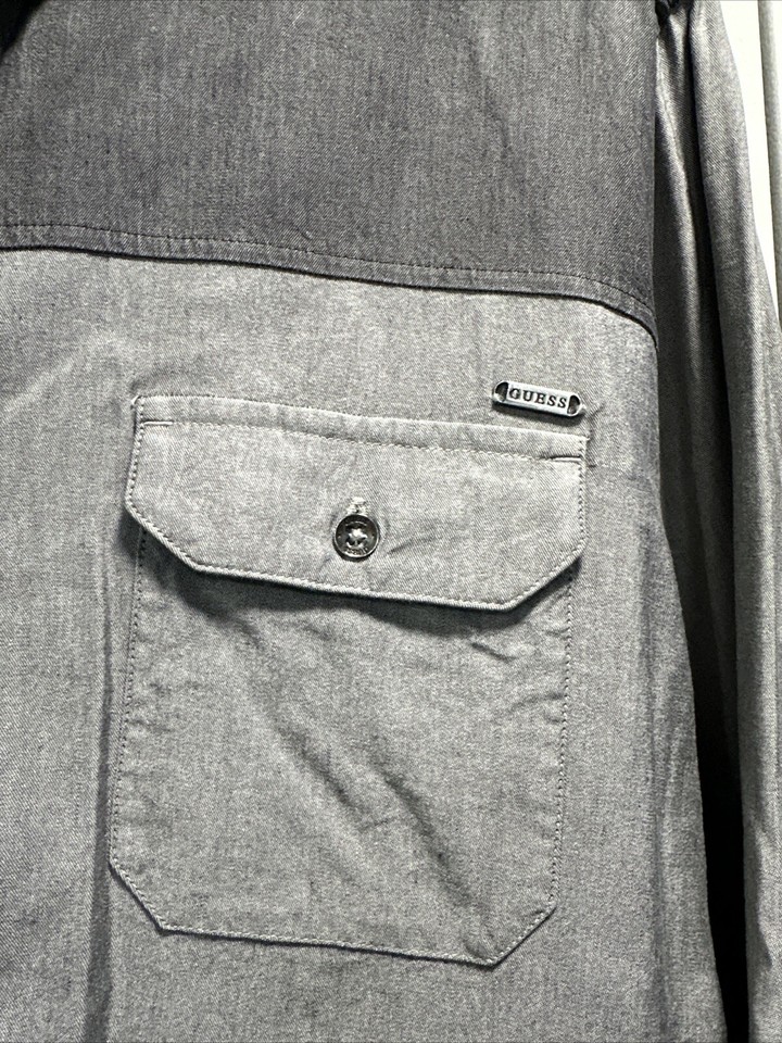 Guess Button Up Shirt Mens Size Large eBay