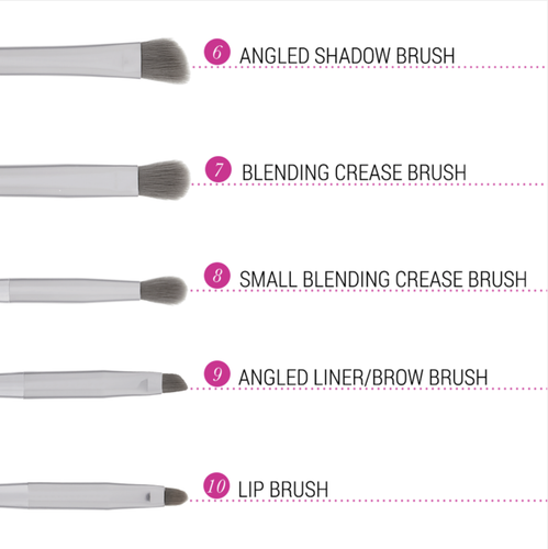 BH COSMETICS Smoke 'n Mirrors 10 Piece Metalized Brush Set with Bag New - Picture 4 of 5