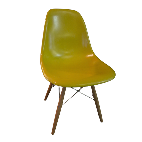 Modernica Case Study (Eames-Style) Fiberglass Side Chair in Yellow with ...