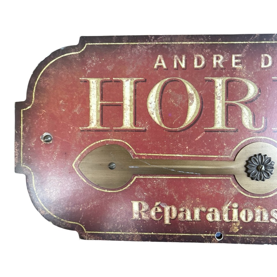 Railroad Depo Reproduction Sign Andre Dumont HORLOGERIE Wood Sign eBay
