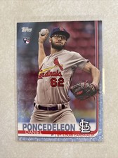 2019 Topps #140 DANIEL PONCEDELEON Father's Day BLUE RC 6/50 St. Louis Cardinals