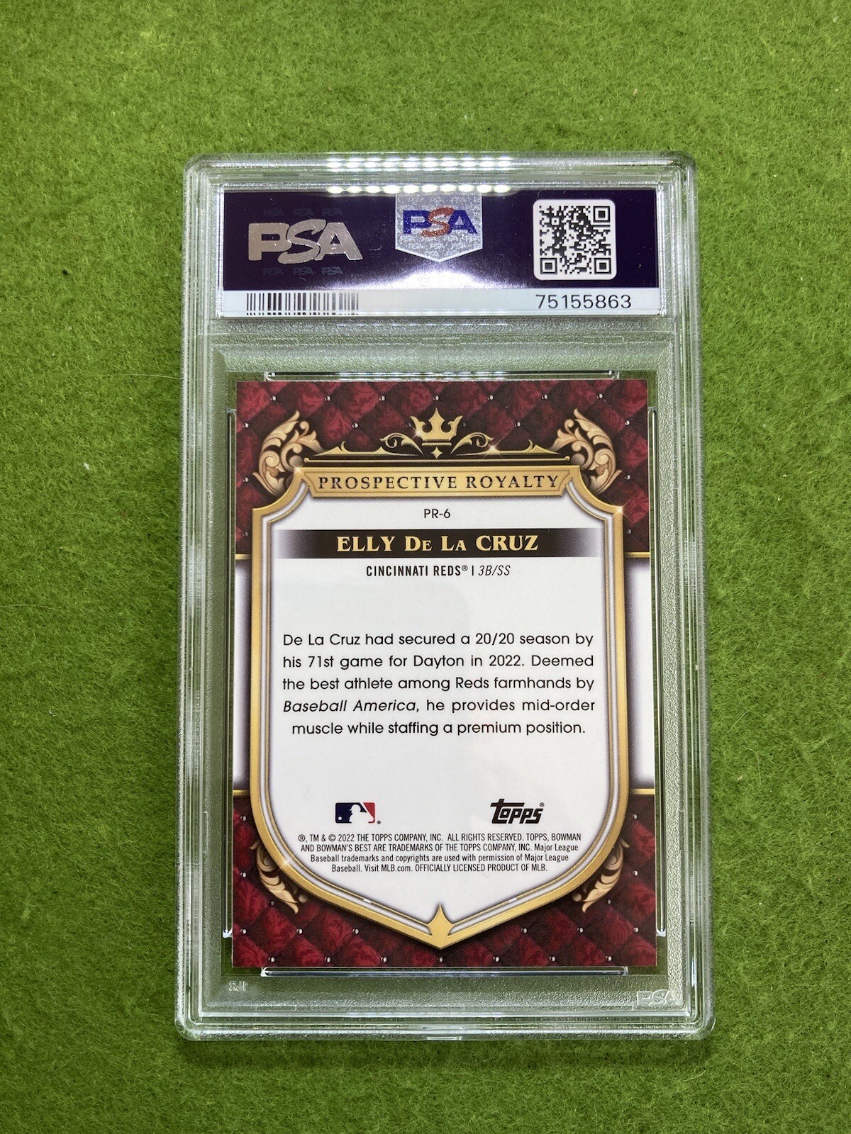 Elly De La Cruz REFRACTOR ROOKIE CARD PSA 9 RC 2022 Bowman's Best MAKE AN OFFER view 9