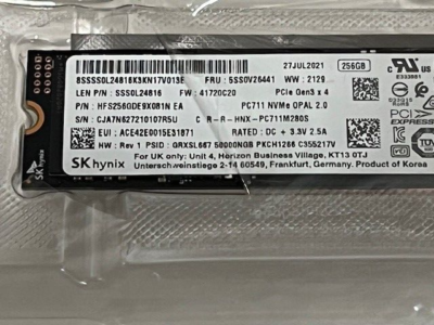 SK Hynix PC711 M.2 256 GB NVMe Internal SSD (HFS256GDE9X081N) for