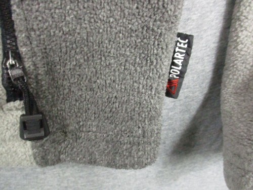 Vintage Woolrich Polartec Fleece Jacket Men's Large Gray Made Outdoor Full Zip - Picture 7 of 12