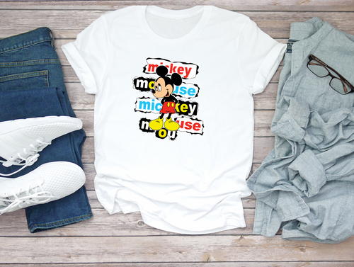 T-Shirt Mickey Mouse Disney Figuren kurzarmig Männer G012 - Bild 4 von 5