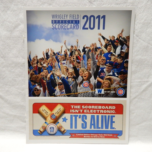 Chicago Cubs vs. Astros Scorecard Program 2011 (N)
