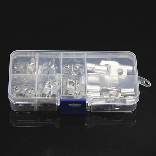 60PCS Tinned Copper Lug Ring Terminals Kit Battery Wire Welding Cable Connectors - Picture 9 of 9