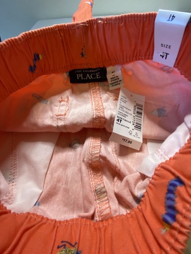 The Children's Place Boy's Shorts, Orange With Bugs Sz 4T NWT - Picture 4 of 6